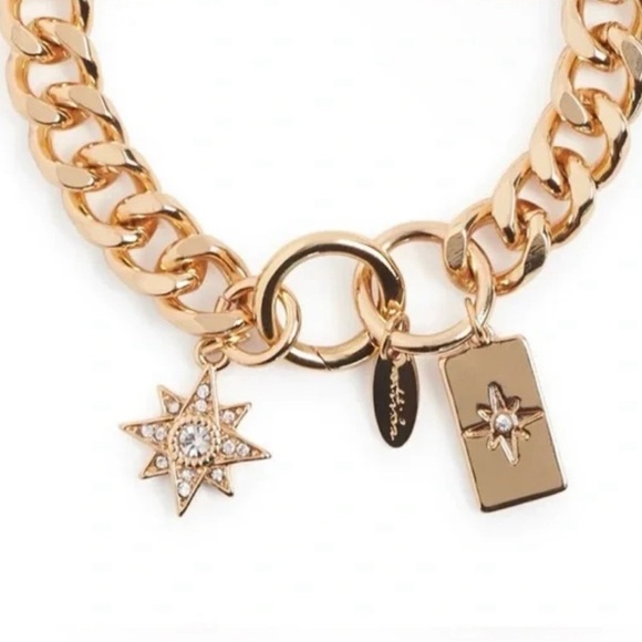 Ettika Starry Charms 18K Gold Plated Chain Link Bracelet NEW - Picture 9 of 10